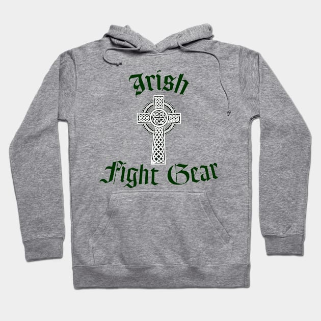 Irish Fight Gear - Celtic Cross Back Hoodie by IrishFightGear